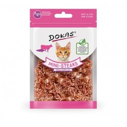 Dokas mini steak cicáknak marhával és tőkehallal