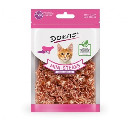 Dokas mini steak cicáknak marhával és tőkehallal