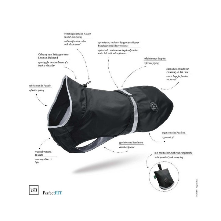 Milford Uppsala Esőkabát fekete