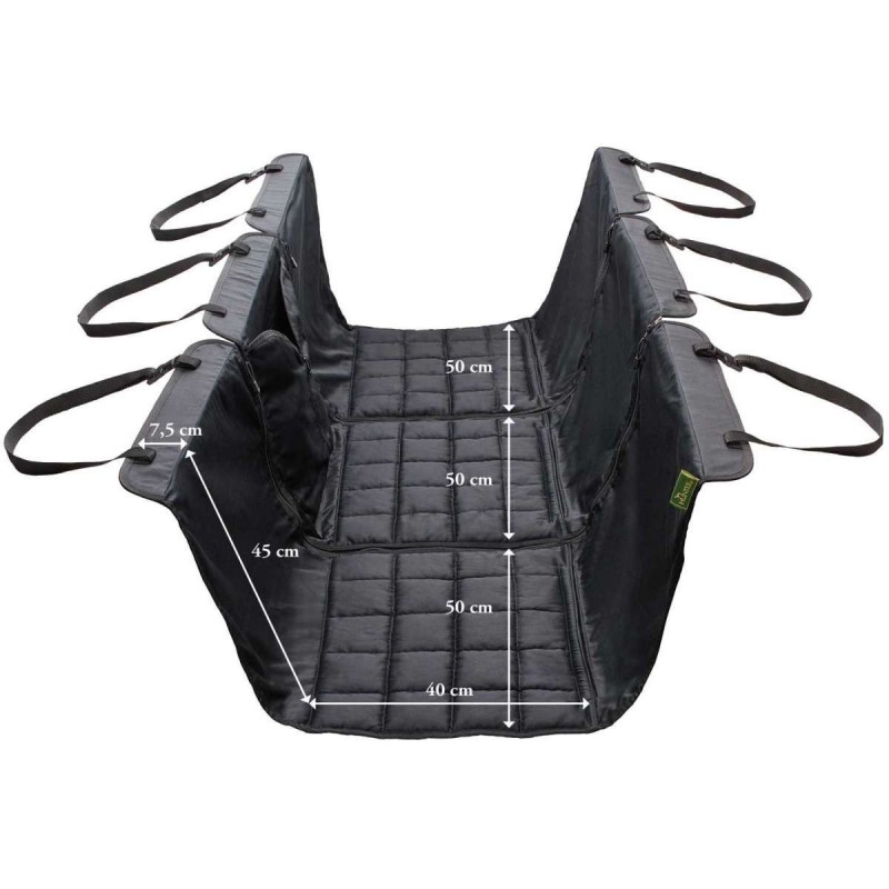 Hátsó ülésvédő huzat Hamilton 145 x 150cm fekete