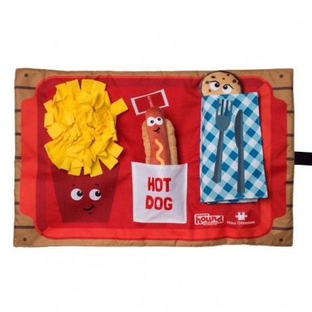 Activity Matz Fast Food Fun Game Plush Dog Puzzle Mat