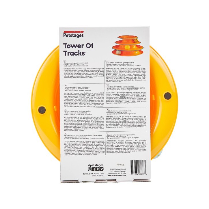 Tower of Tracks Interaktív 3 szintes macskajáték
