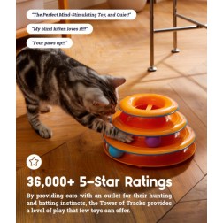 Tower of Tracks Interaktív 3 szintes macskajáték
