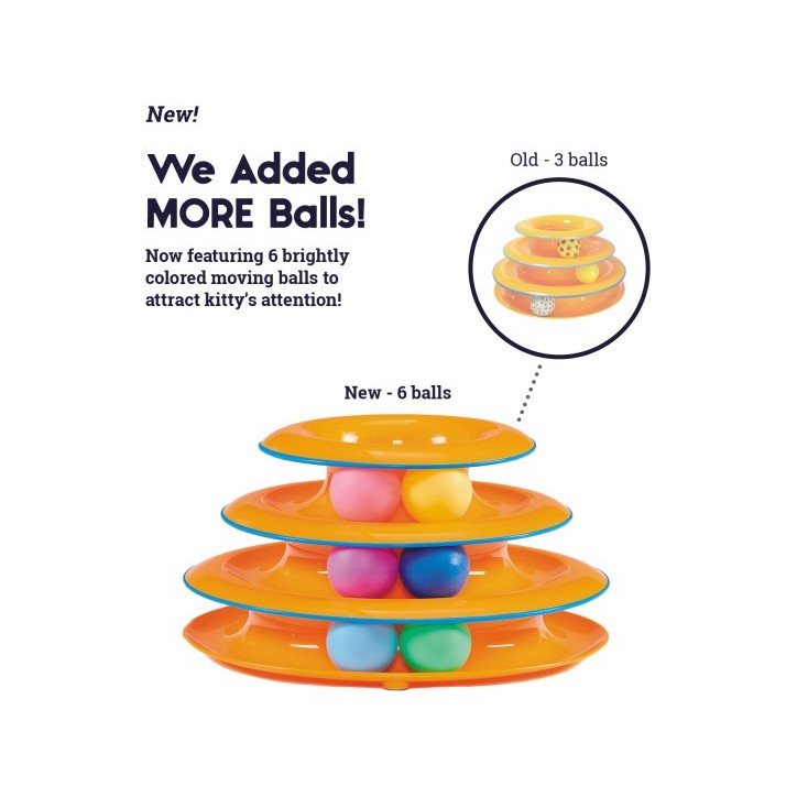 Tower of Tracks Interaktív 3 szintes macskajáték