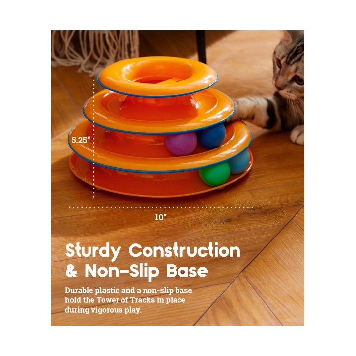 Tower of Tracks Interaktív 3 szintes macskajáték