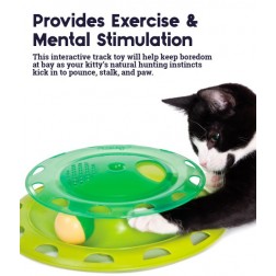 Catnip Chase Track zöld interaktív macskajáték