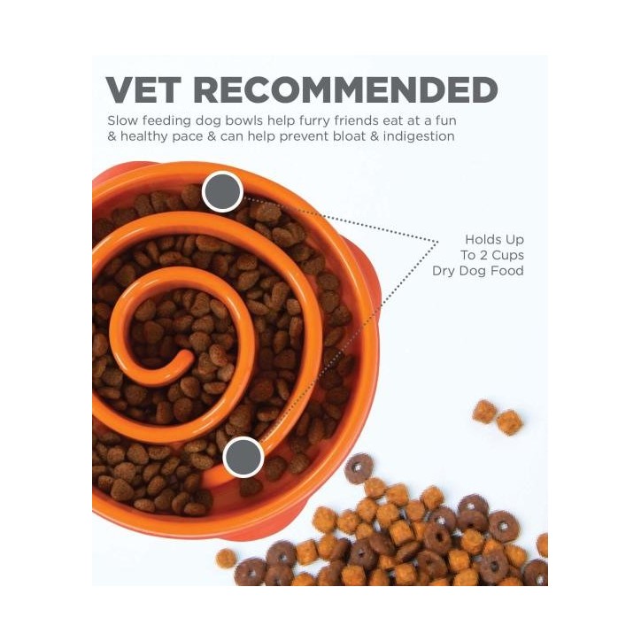 Fun Feeder Slo Bowl M, narancs Fun Feeder Slo Bowl M, narancs