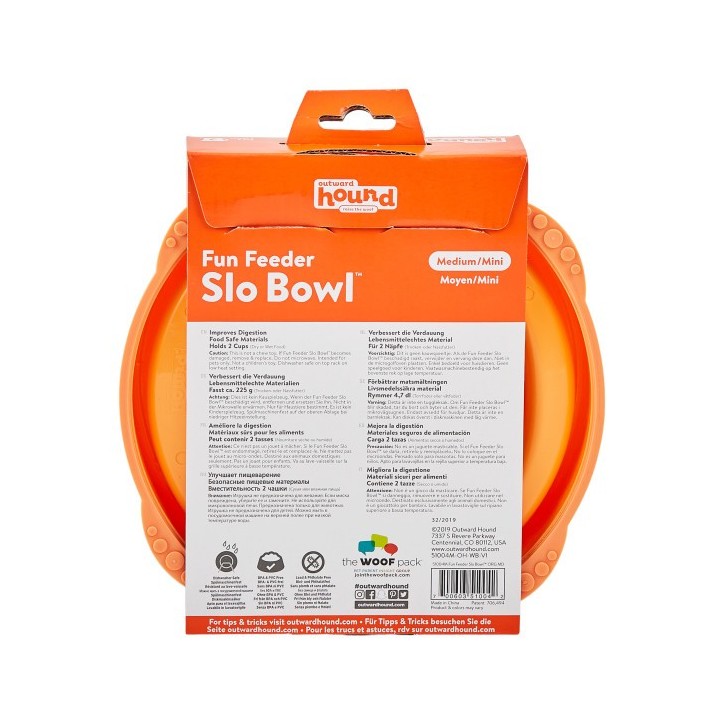 Fun Feeder Slo Bowl M, narancs Fun Feeder Slo Bowl M, narancs