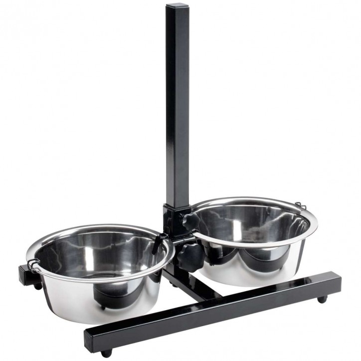 Dog Bar Basic -rozsdamentes etetőtál állítható állványon