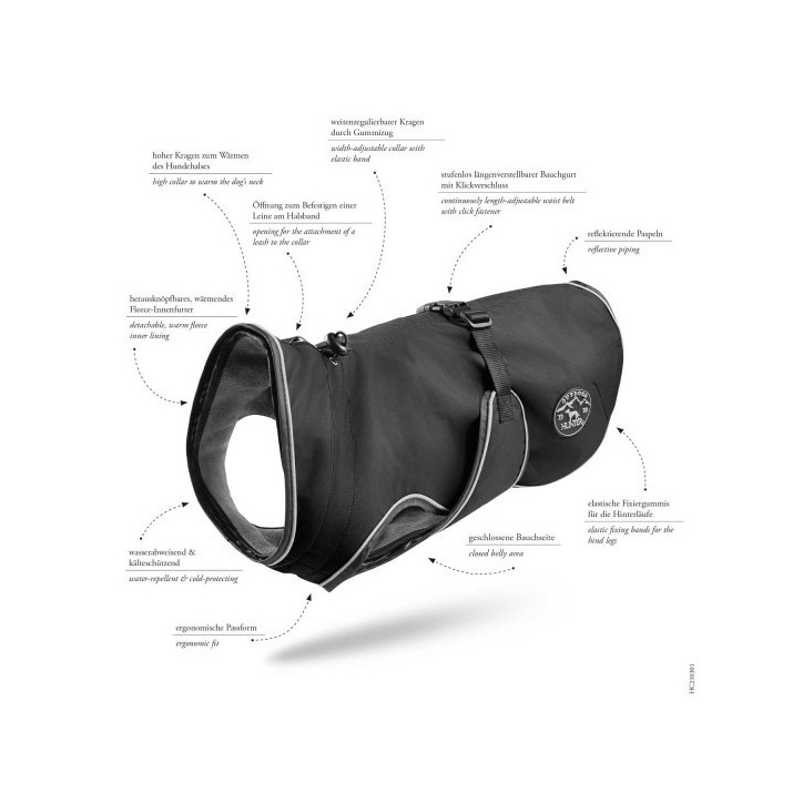 Hunter Uppsala Kutyakabát fekete