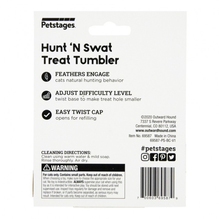 Hunt 'N Swat Treat Tumbler cica játék