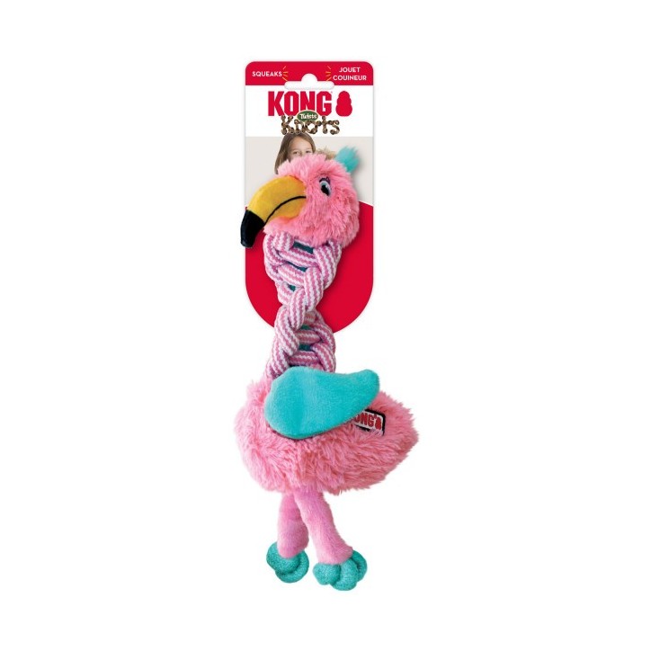 KONG® Knots Twists Flamingo