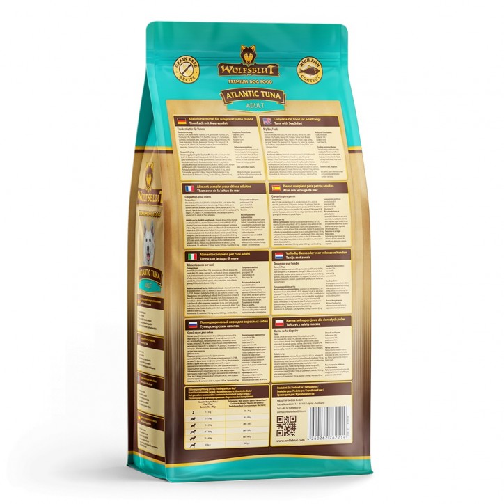 Wolfsblut Atlantic Tuna Adult - Tonhal tengeri moszattal