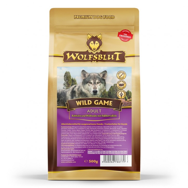 Wolfsblut Wild Game Adult - Fogoly, vadgalamb édesburgonyával