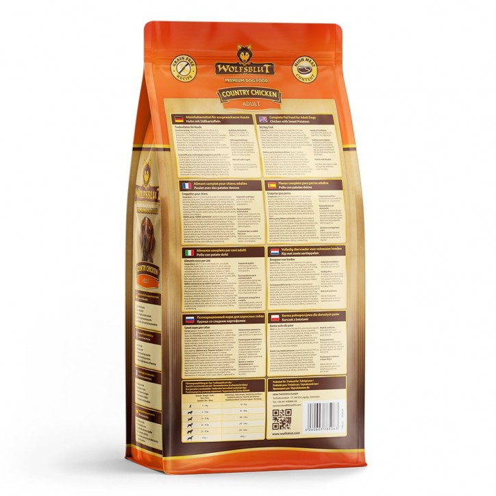 Wolfsblut Country Chicken Adult - Csirke édesburgonyával