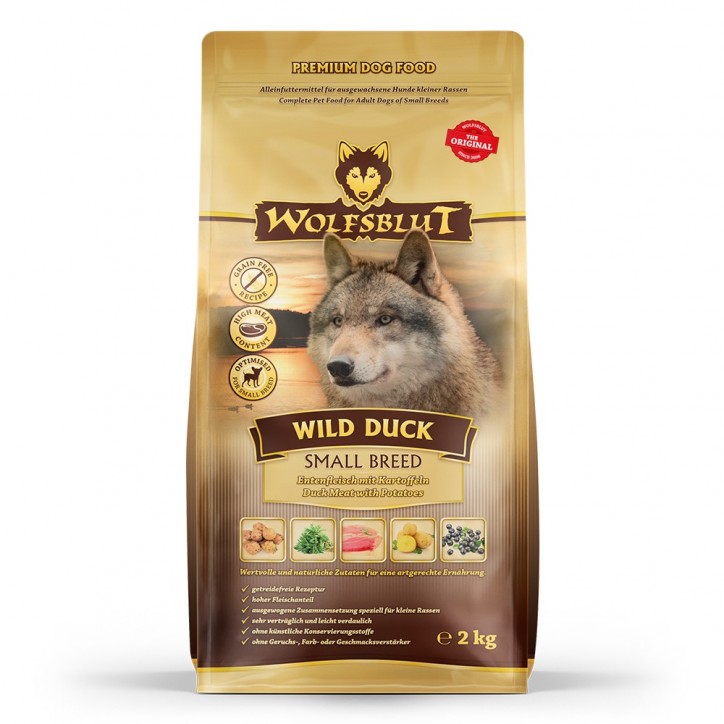 Wolfsblut Wild Duck Small Breed Adult - Kacsa burgonyával 7,5kg