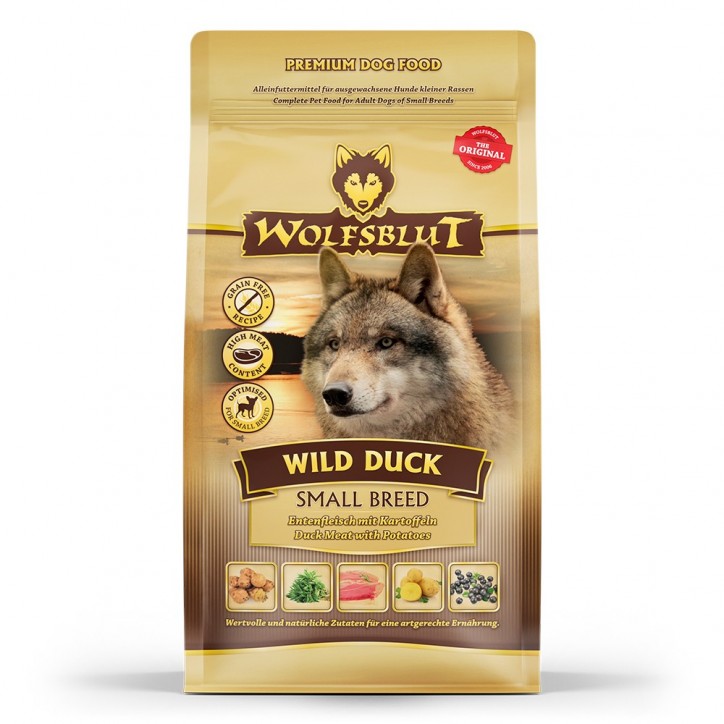 Wolfsblut Wild Duck Small Breed Adult - Kacsa burgonyával 7,5kg