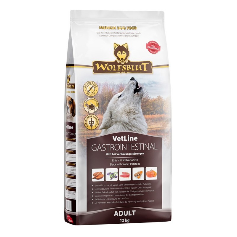 Wolfsblut VetLine Gastrointestinal - Kacsa édesburgonyával 12kg