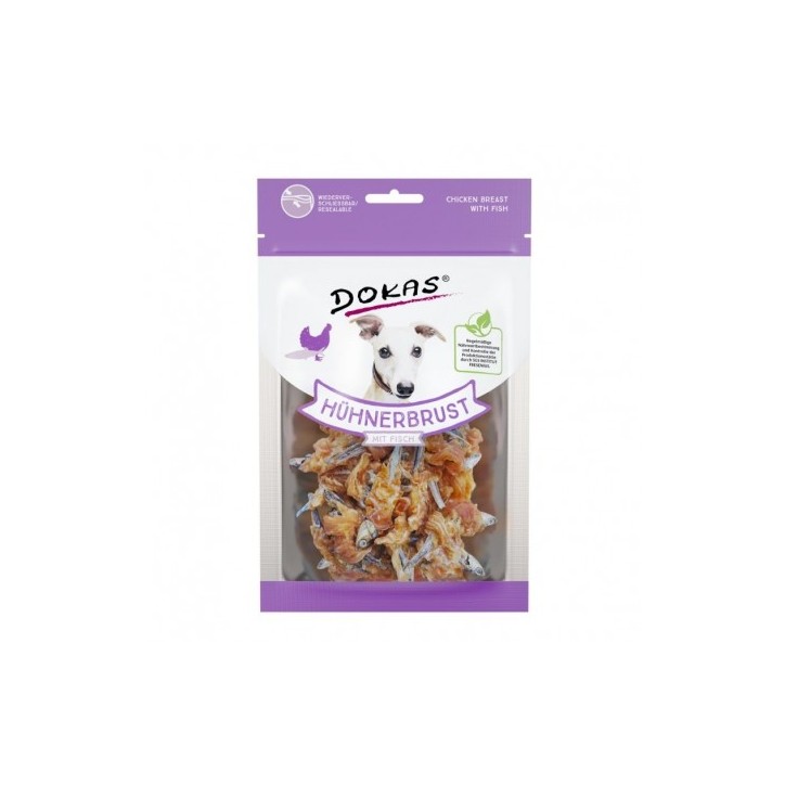 Dokas szárított csirkemell hallal