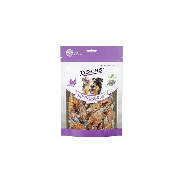 Dokas szárított csirkemell hallal