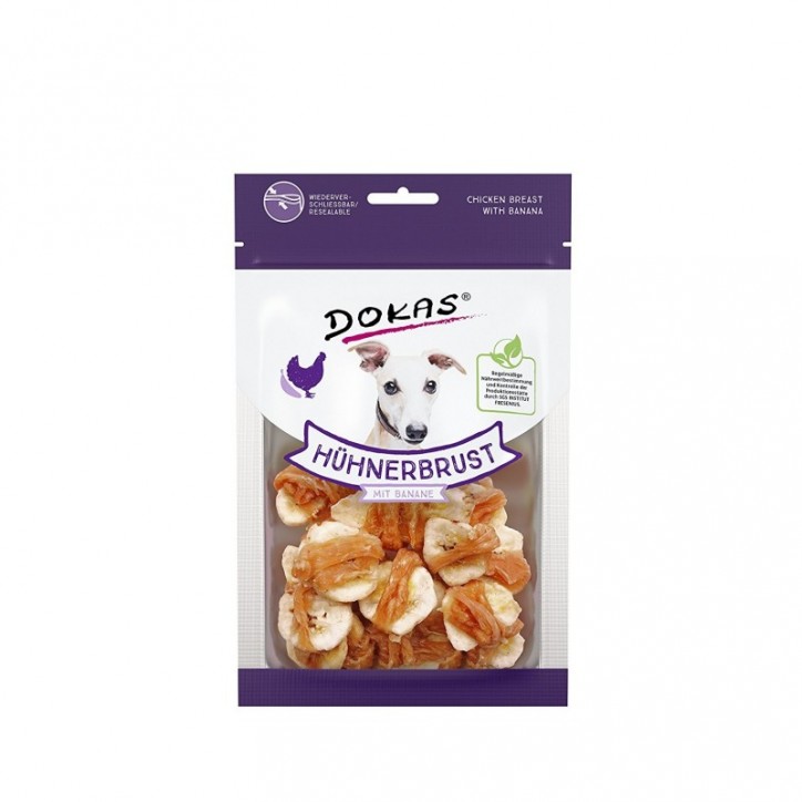Dokas szárított csirkemell banánnal
