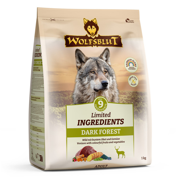 Wolfsblut Limited INGREDIENTS Dark Forest - Vad és édesburgonya 1kg