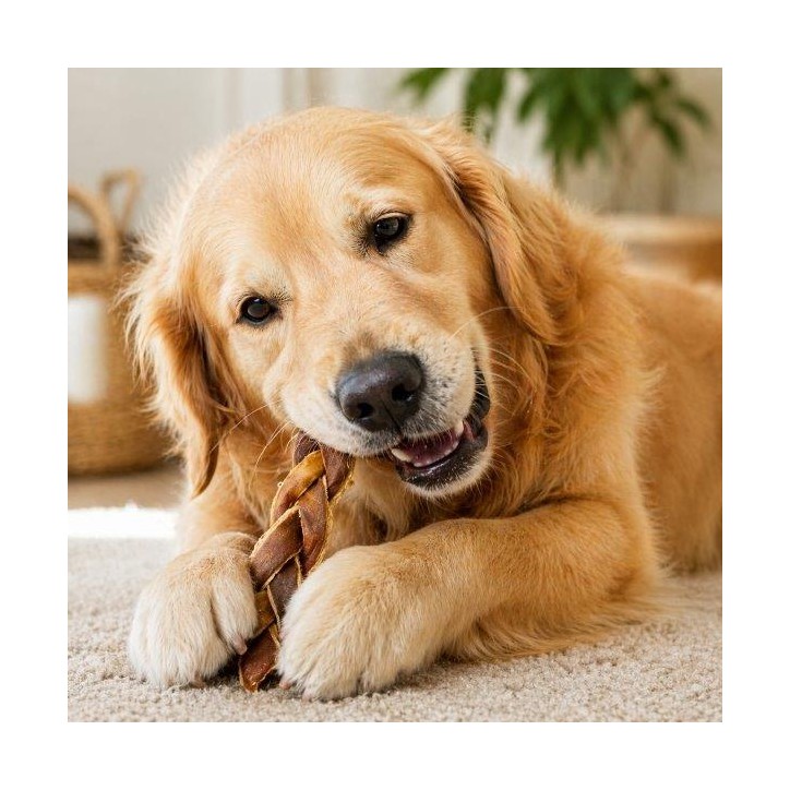 Teomann szárított fonott marhafejbőr 15cm